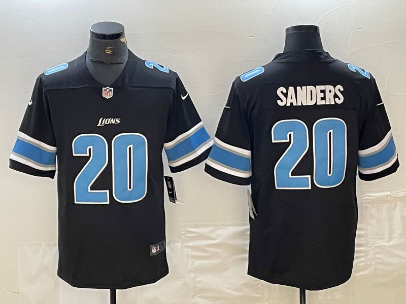 Men Detroit Lions #20 Sanders Black Nike Vapor Untouchable Limited NFL Jersey